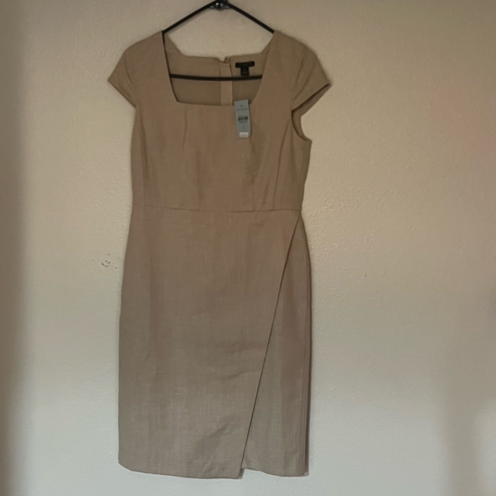 The Petite Square Neck Wrap Dress - Ann Taylor - 2P